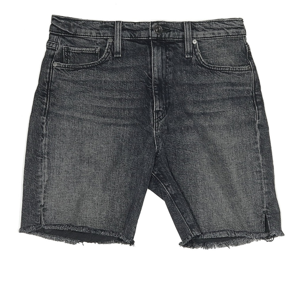 Hudson Black Jean Shorts Distressed Hem